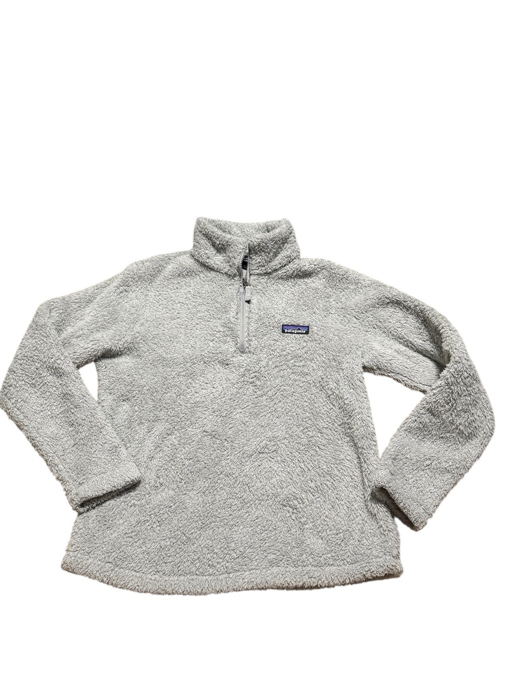 Patagonia Los Gatos 1/4 Zip Fleece Pullover Women’s M Gray High Pile Sherpa